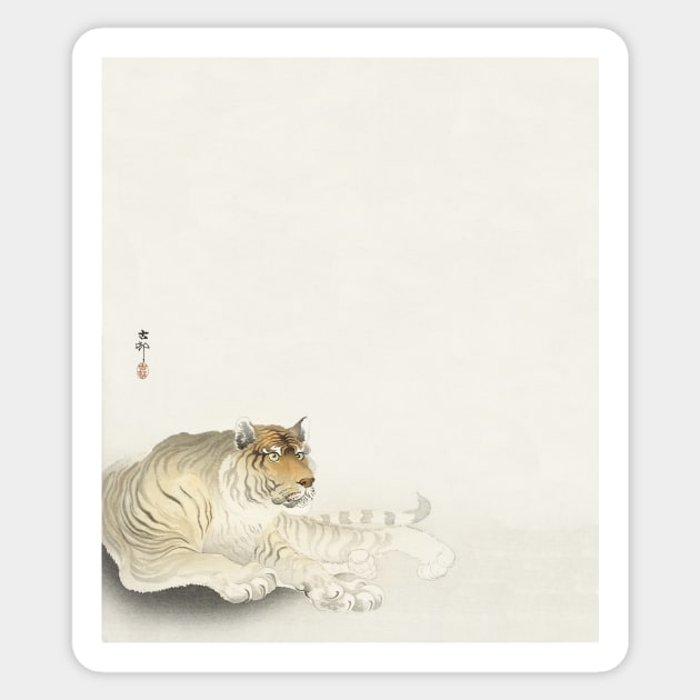 Ohara Koson Tiger Sticker by Silvercrystal